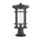 Z-Lite Jordan 1 Light Outdoor Pier Mounted Fixture, Black And Clear Seedy 570PHB-553PM-BK - alternate 5